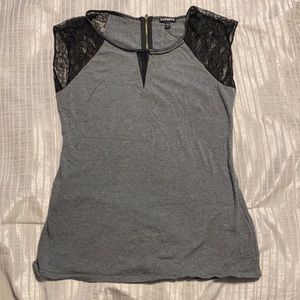Black and Gray Express Top - NWOT - Large
